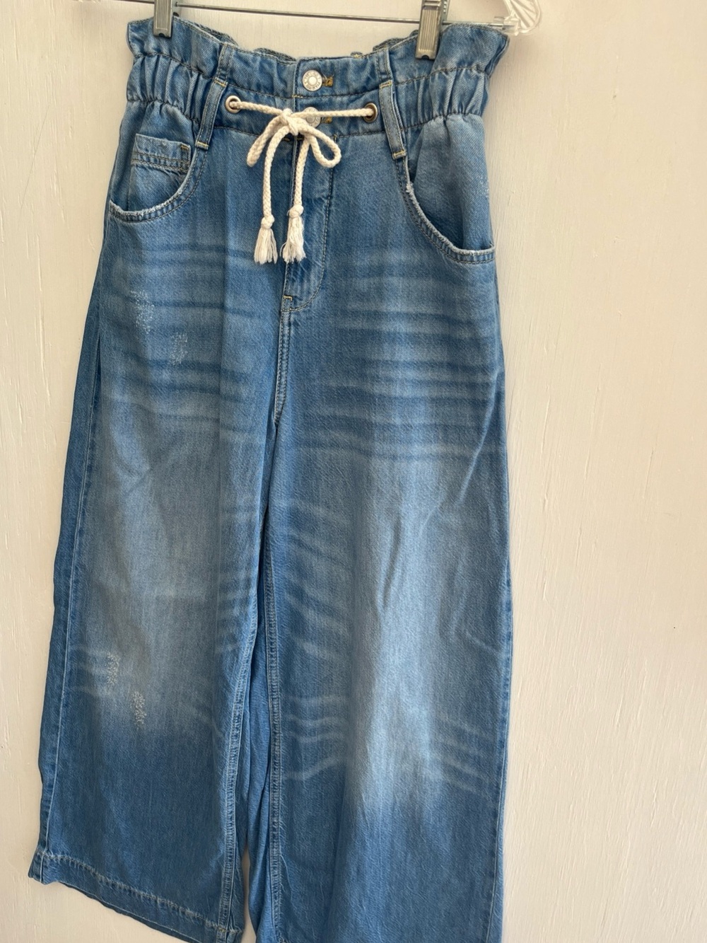 Pilcro Anthropologie Jeans Womans 27P The Coastal Wide Leg High Rise Drawstring - Picture 6 of 9